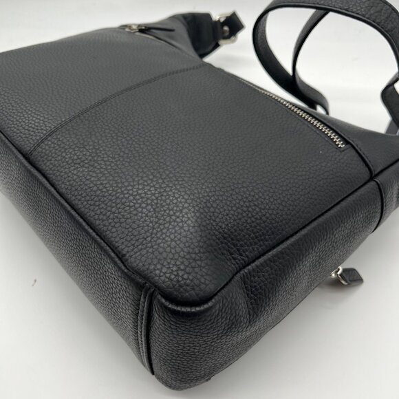 Mancini Black Pebbled Leather June Crossbody Bag - Picture 6 of 11